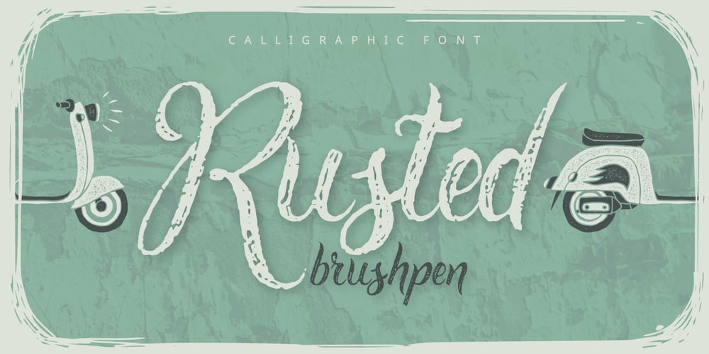 Rusted Brushpen font