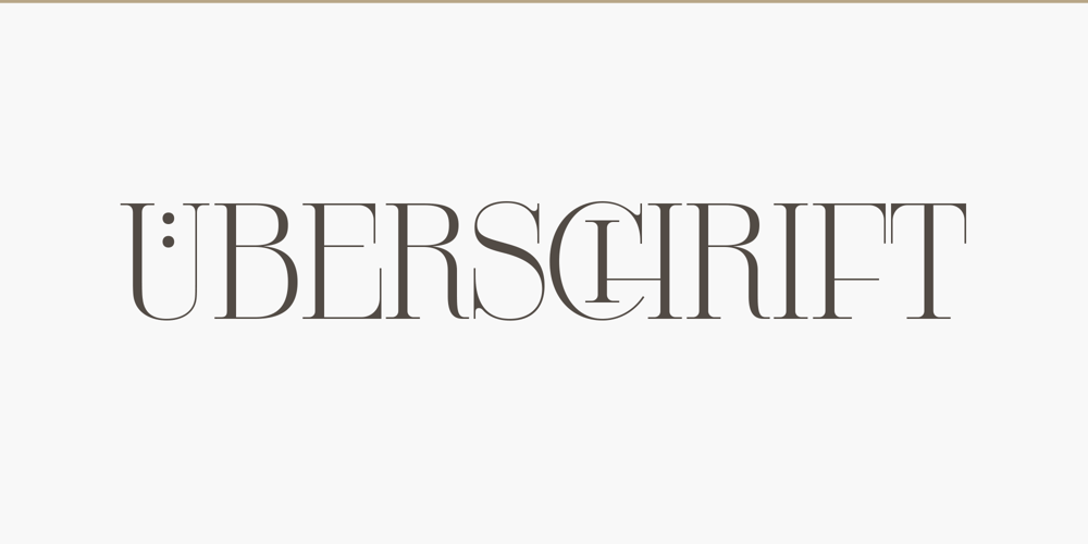 Uberschrift font