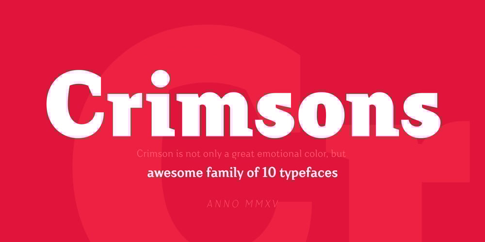 Crimsons font