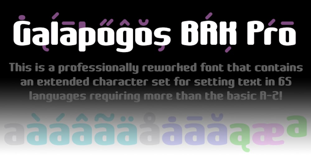 Galapogos BRK Pro font