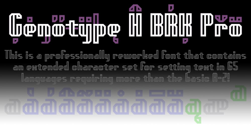 Genotype BRK Pro font