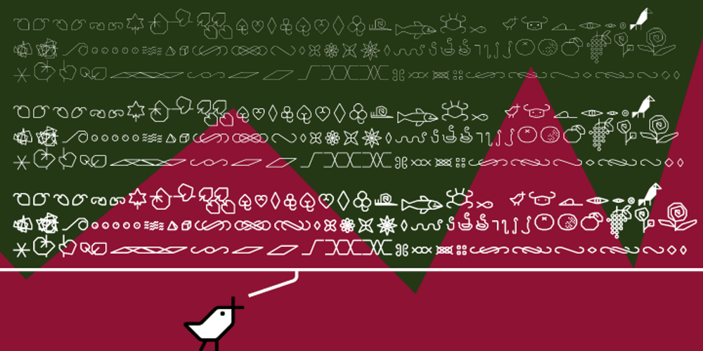 Pied de Poule Ornaments font