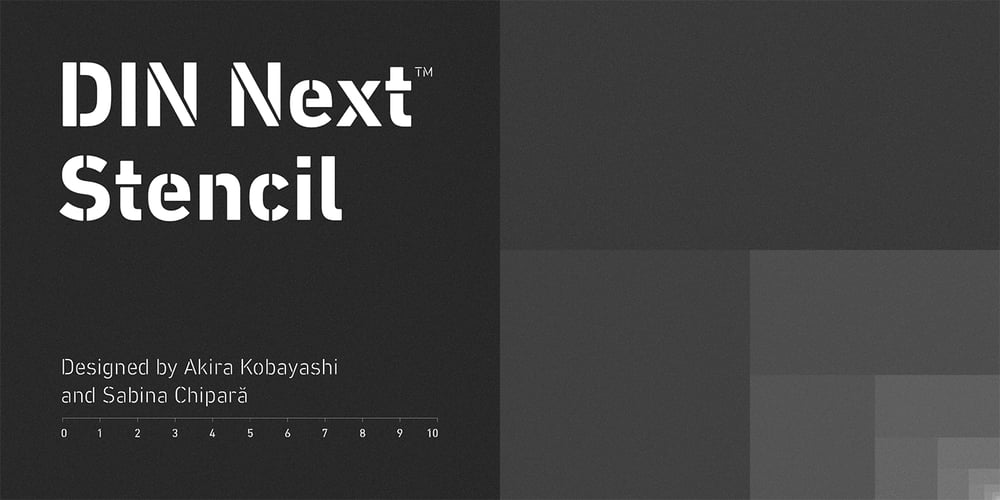 DIN Next Stencil font