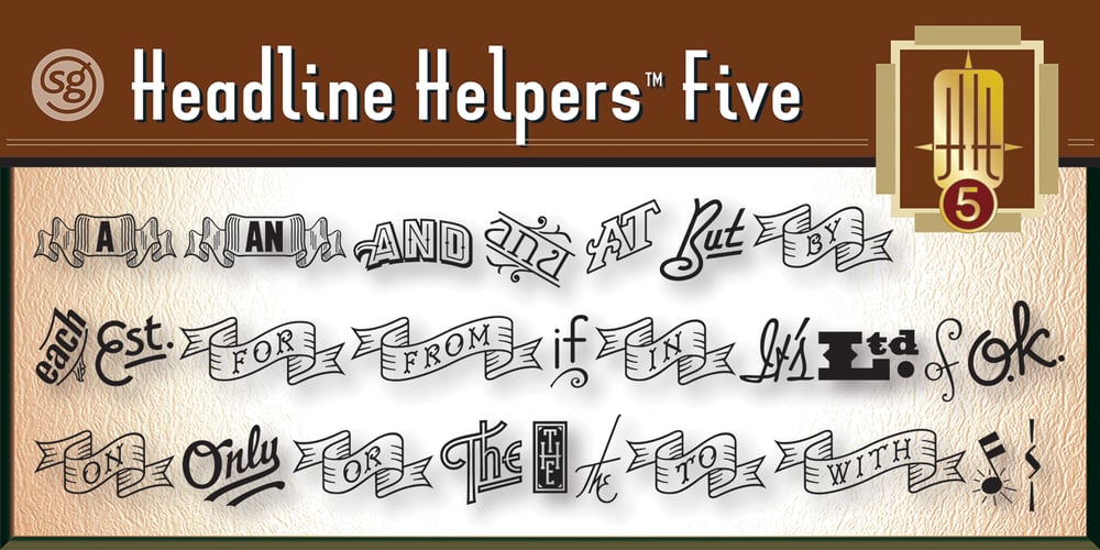 Headline Helpers Five SG font