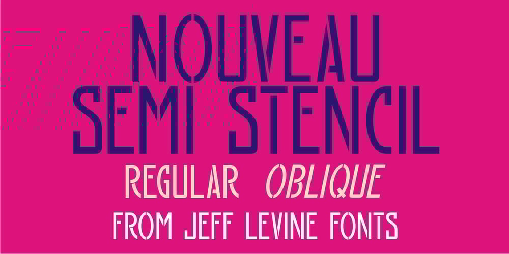 Nouveau Semi Stencil JNL font