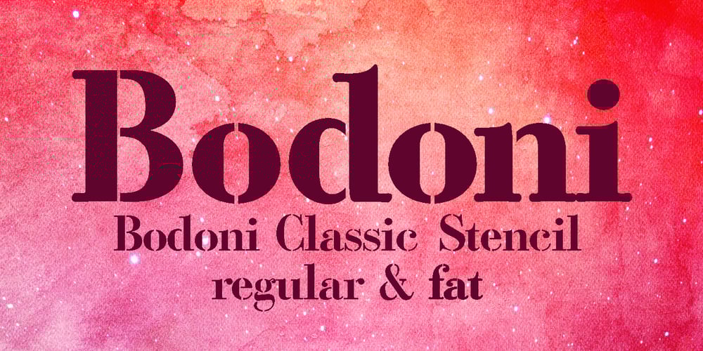 Bodoni Classic Stencil font