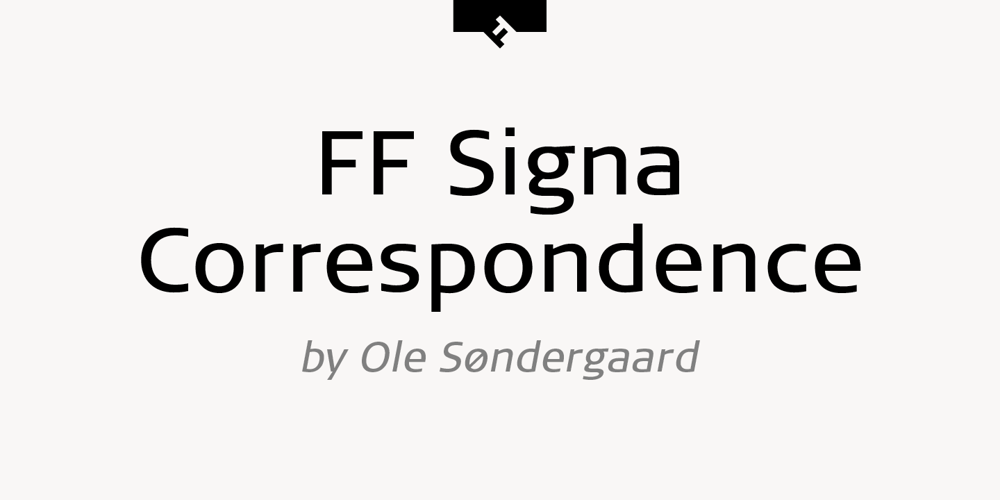 FF Signa Correspondence font