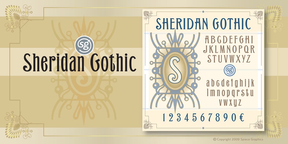Sheridan Gothic SG font