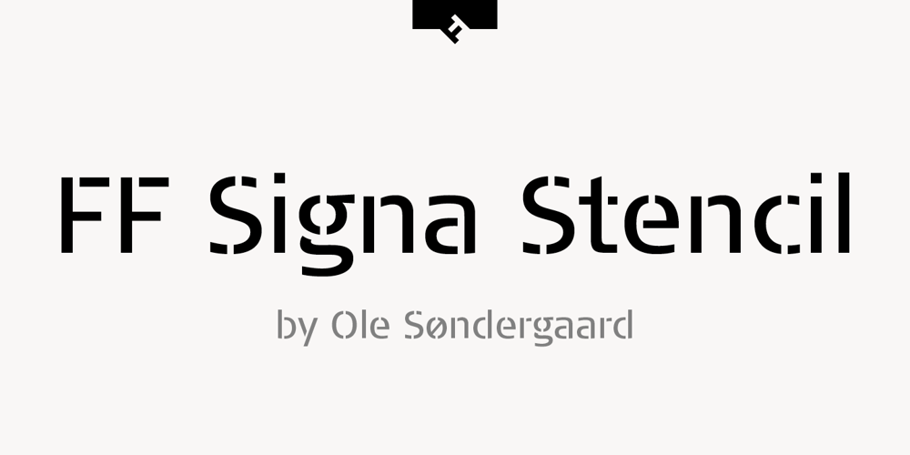 FF Signa Stencil font