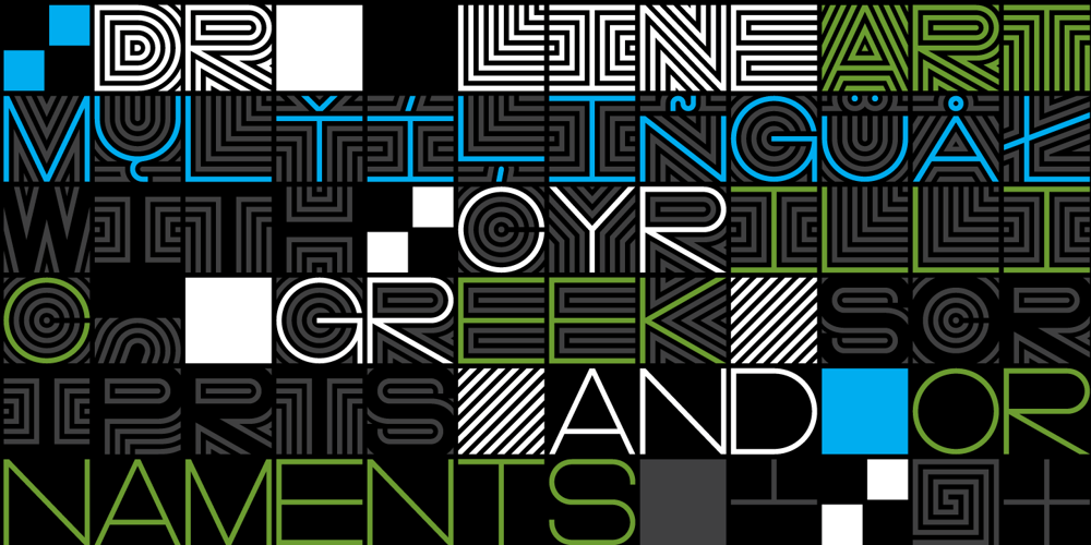 DR Lineart font