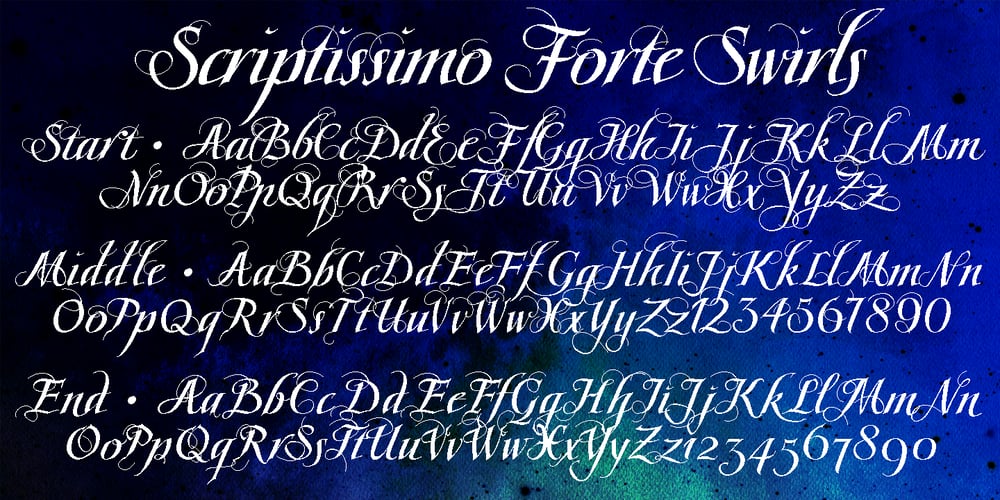 Scriptissimo Forte Swirls font