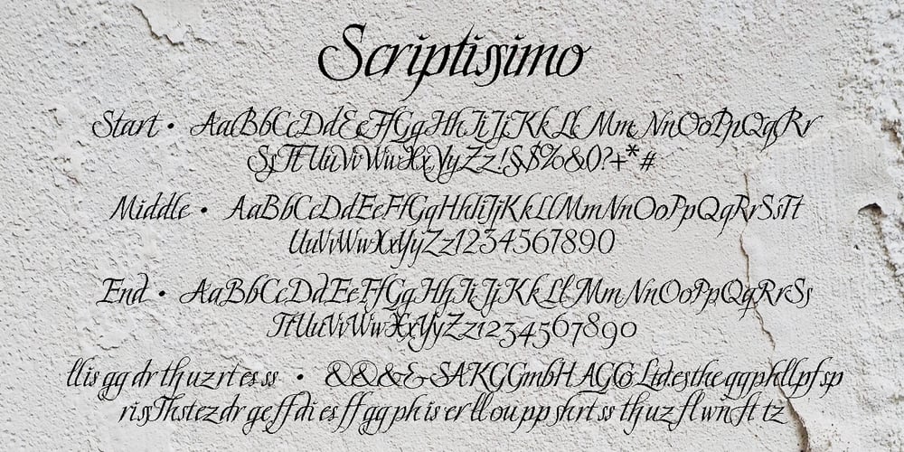 Scriptissimo font