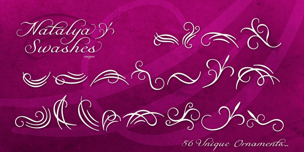 Natalya Swashes font