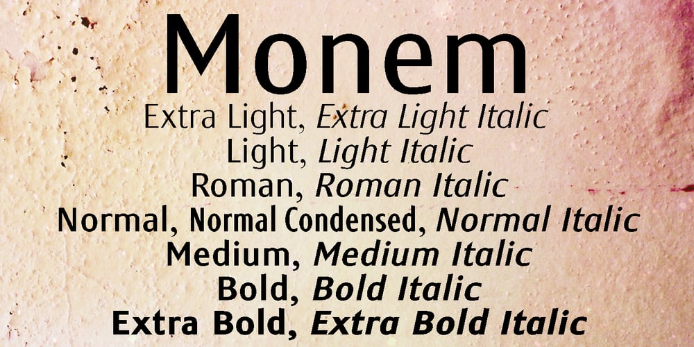 Monem font