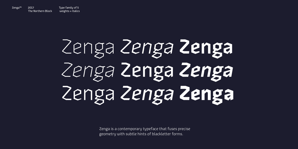 Zenga font