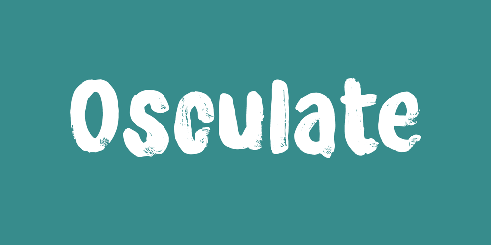 Osculate font
