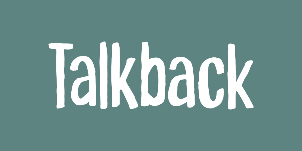 Talkback font