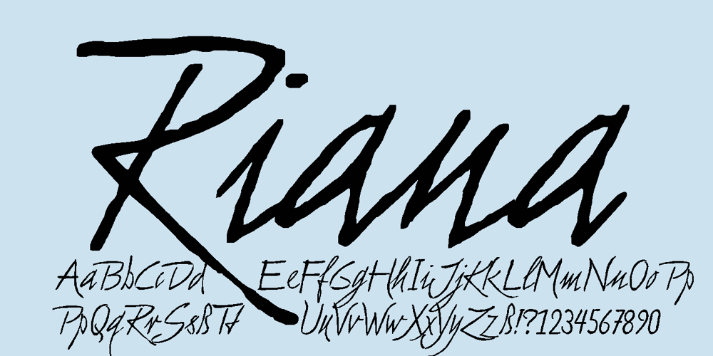 Riana font