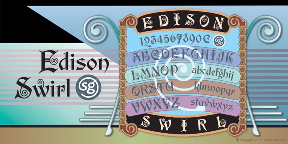 Edison Swirl SG font