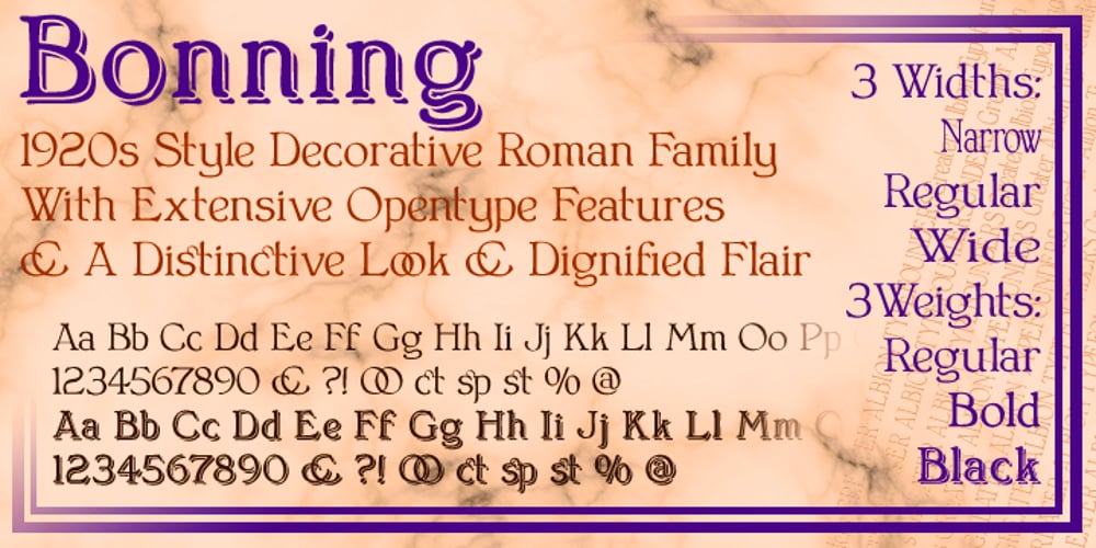 Bonning font