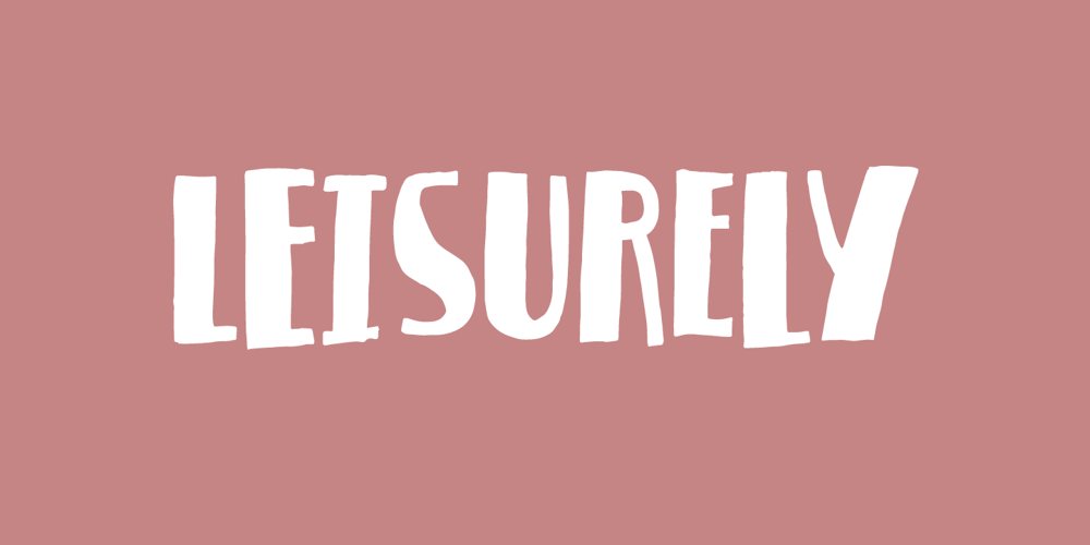 Leisurely font