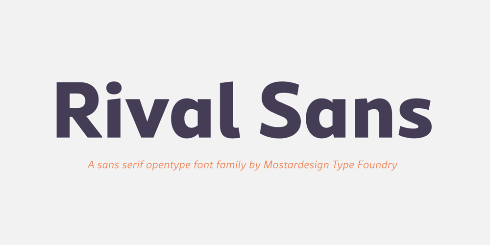 Rival Sans font