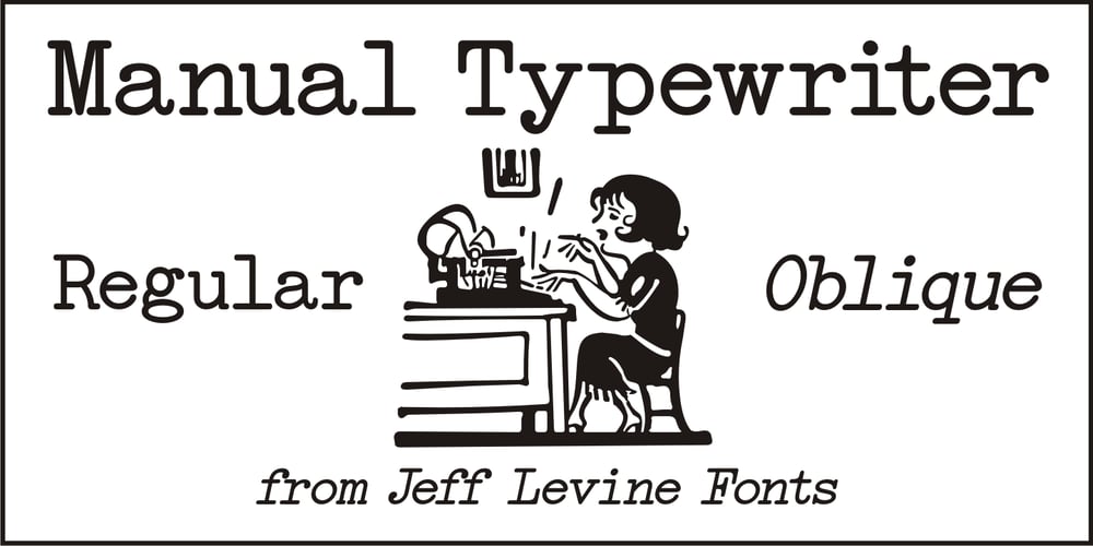 Manual Typewriter JNL font