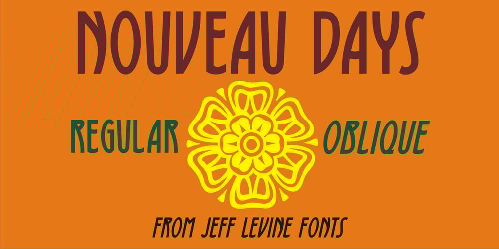 Nouveau Days JNL font