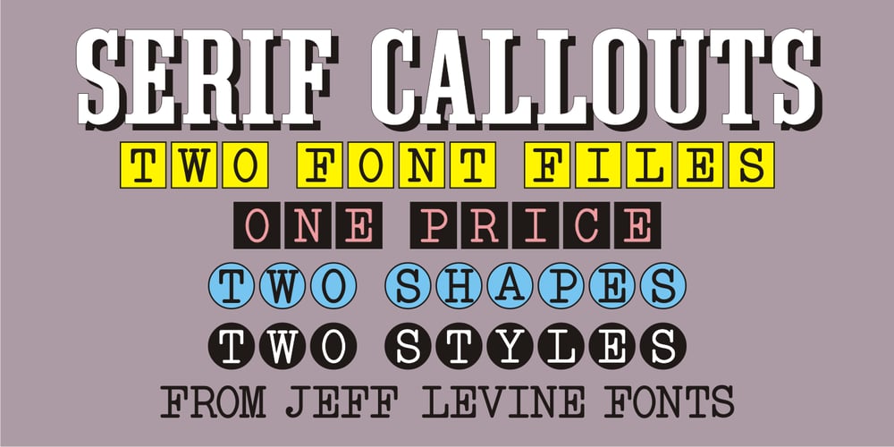 Serif Callouts JNL font
