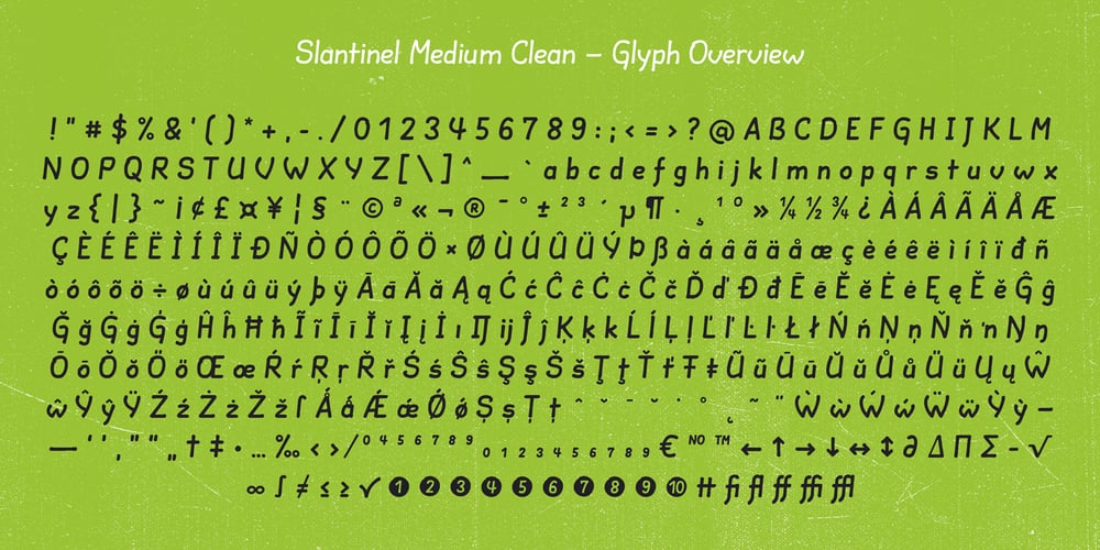 Slantinel font