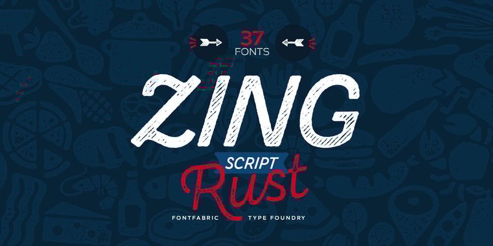 Zing Script Rust font