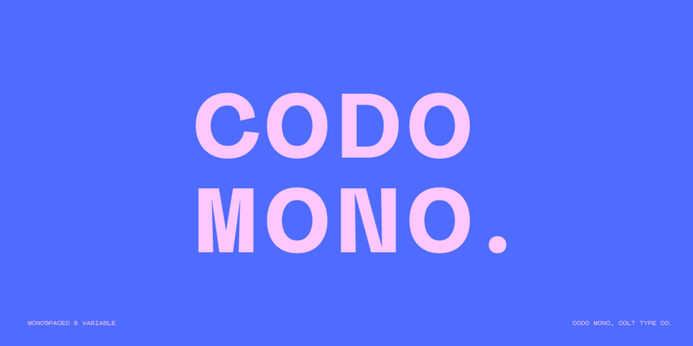 Codo Mono font