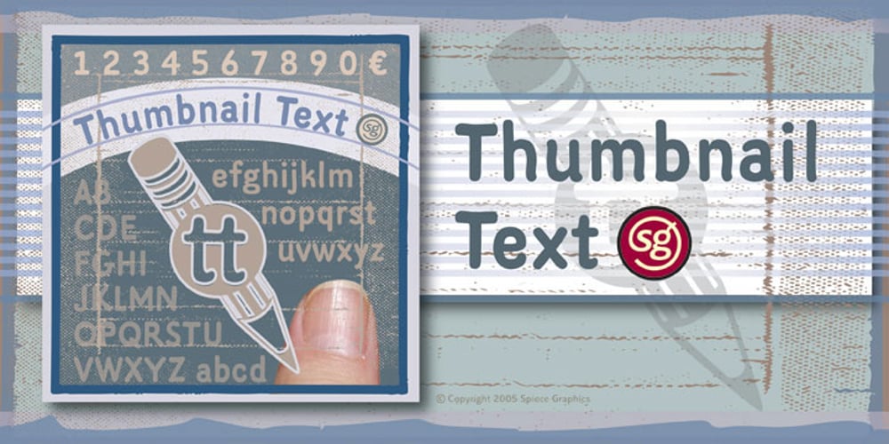 Thumbnail Text SG font