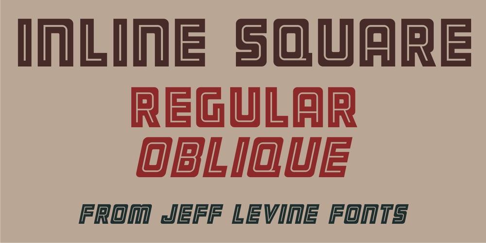 Inline Square JNL font