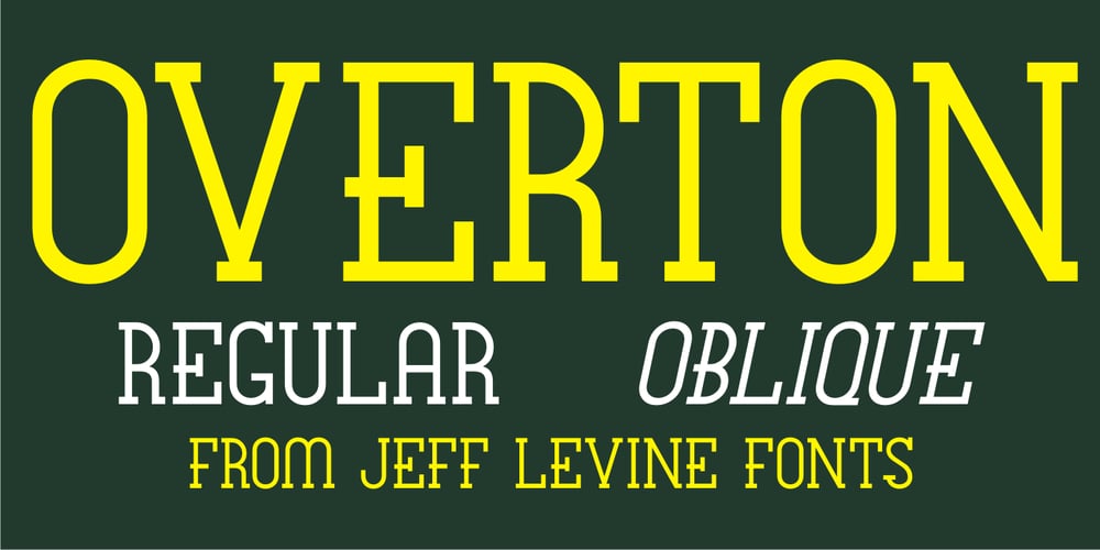 Overton JNL font