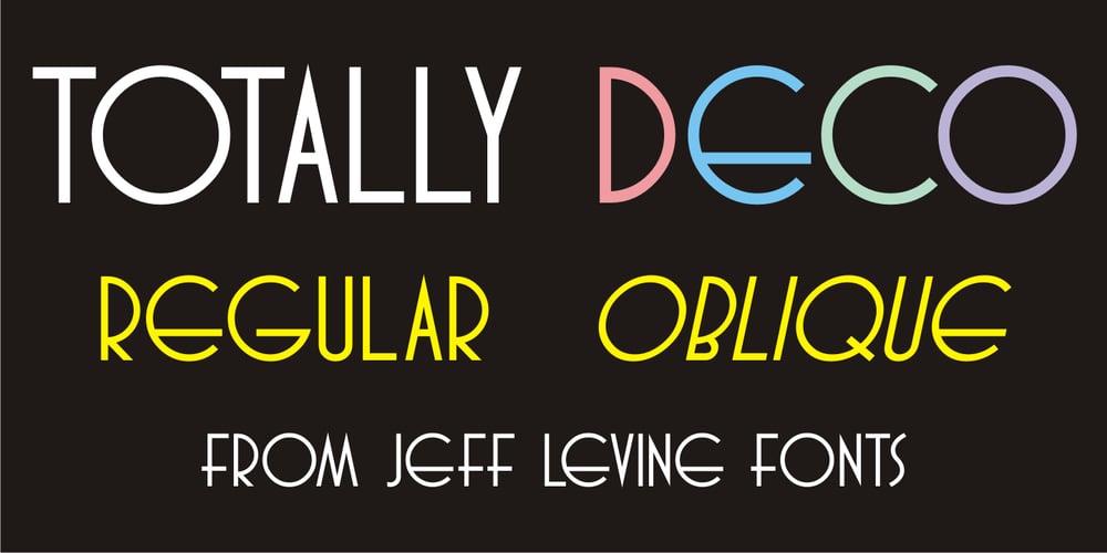 Totally Deco JNL font