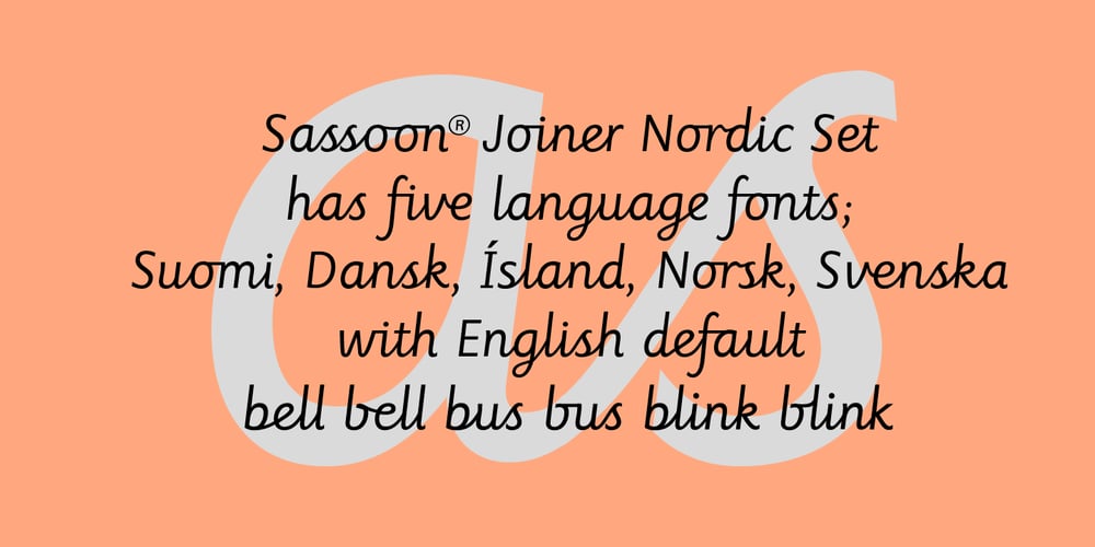 Sassoon Joined NORDIC font