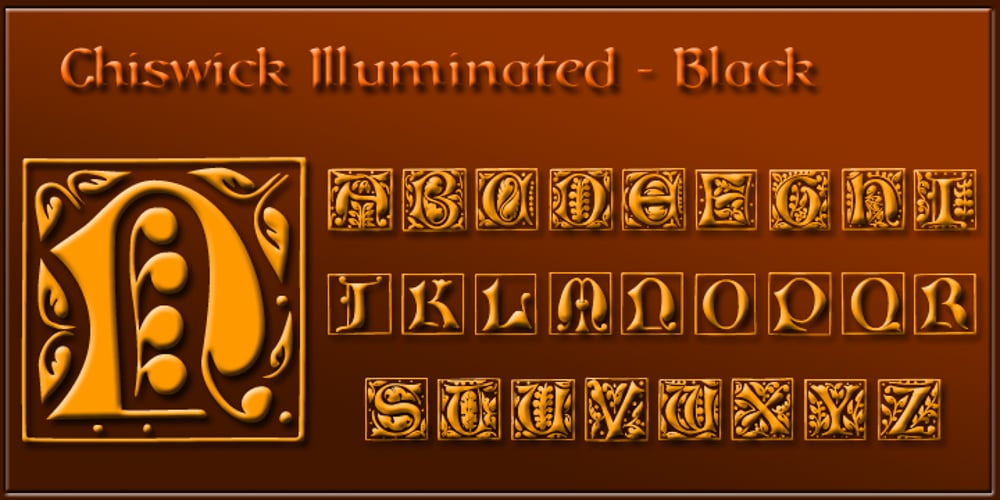 Chiswick Illuminated Caps font