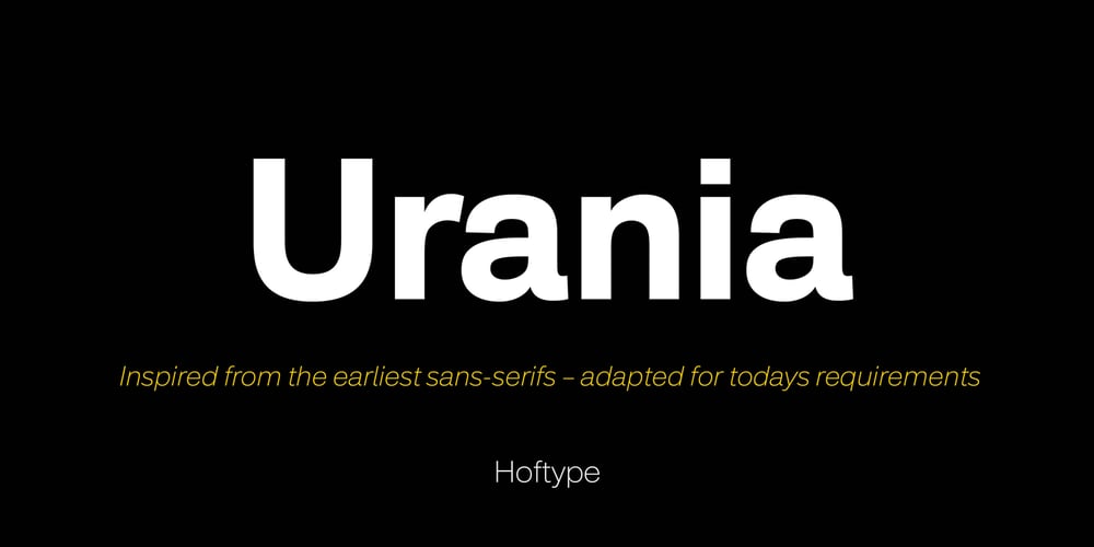Urania font
