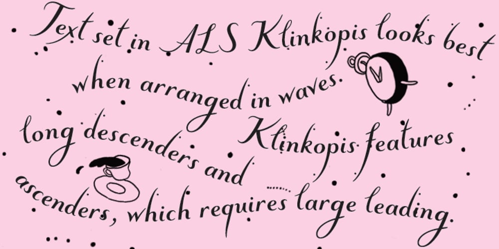 ALS Klinkopis font