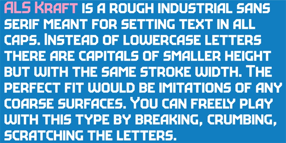 ALS Kraft font