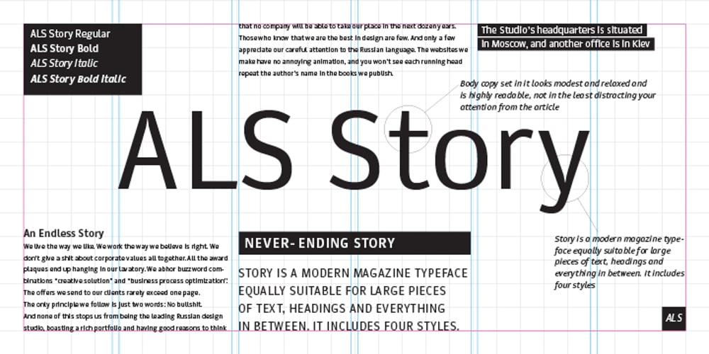 ALS Story font