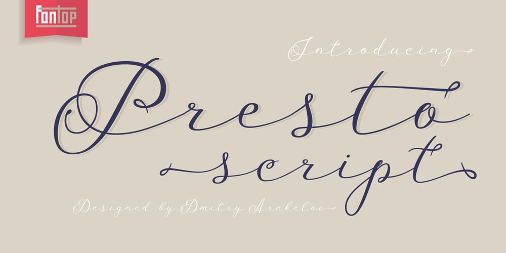 Presto Script font