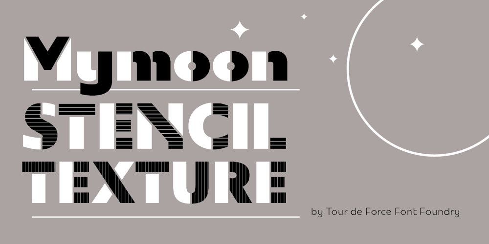 Mymoon Stencil Texture font