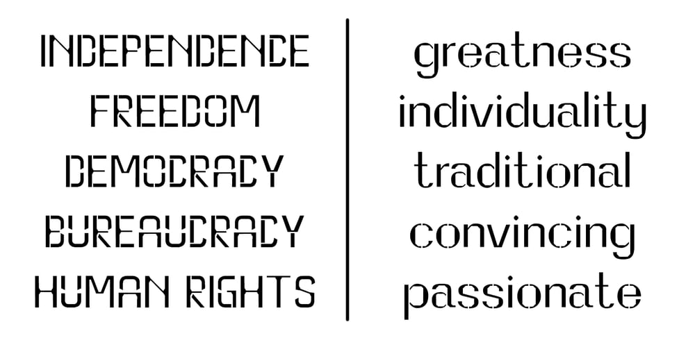 Romford Stencil font