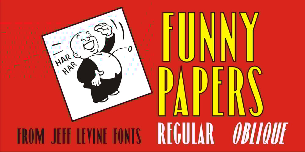 Funny Papers JNL font