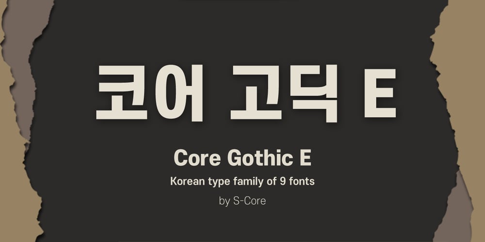 Core Gothic E font