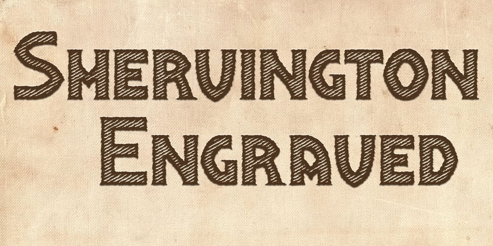 Shervington Engraved font