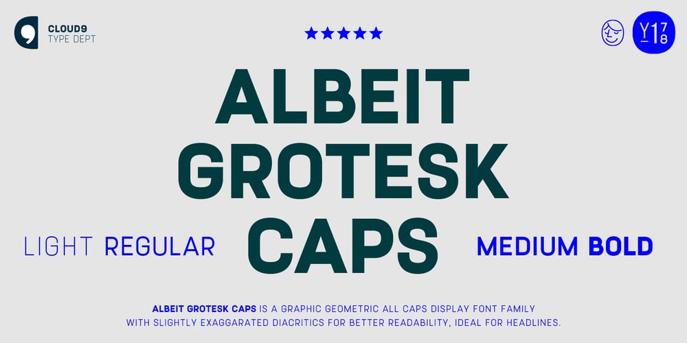 Albeit Grotesk Caps font