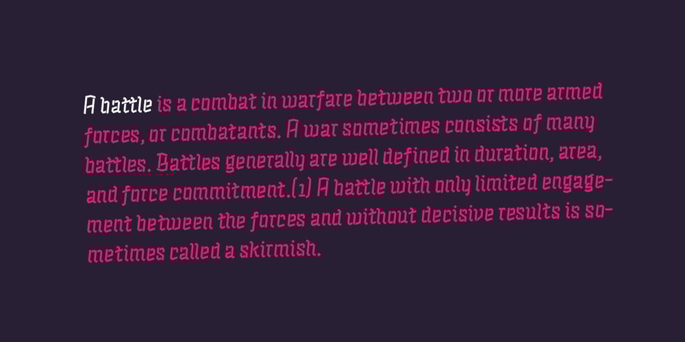 Alquitran Stencil font